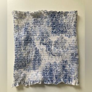 H&M White and Blue Tube Top